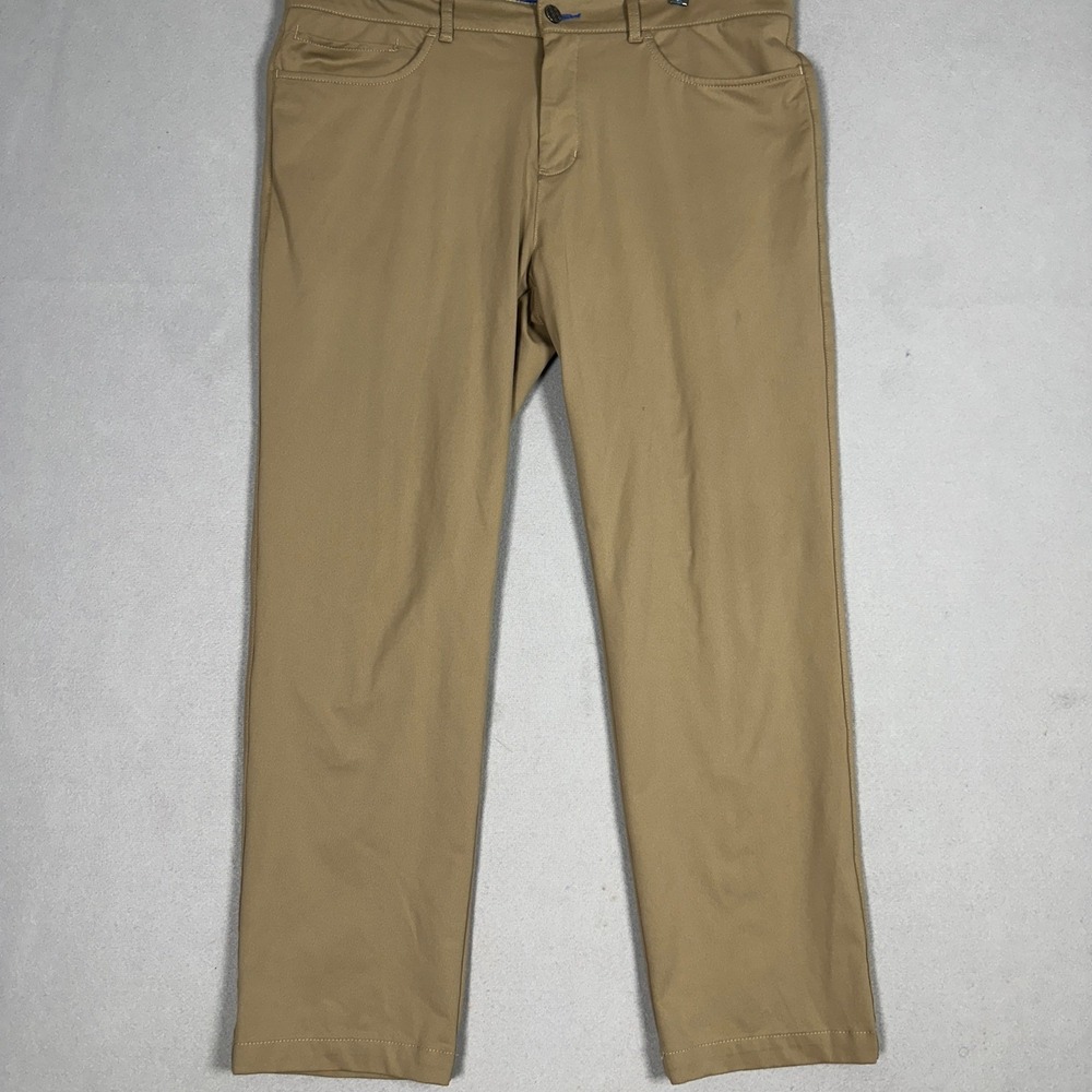 Twillory Mens 36x30 Performance Pants Khaki Tan Stretch Chino Trousers